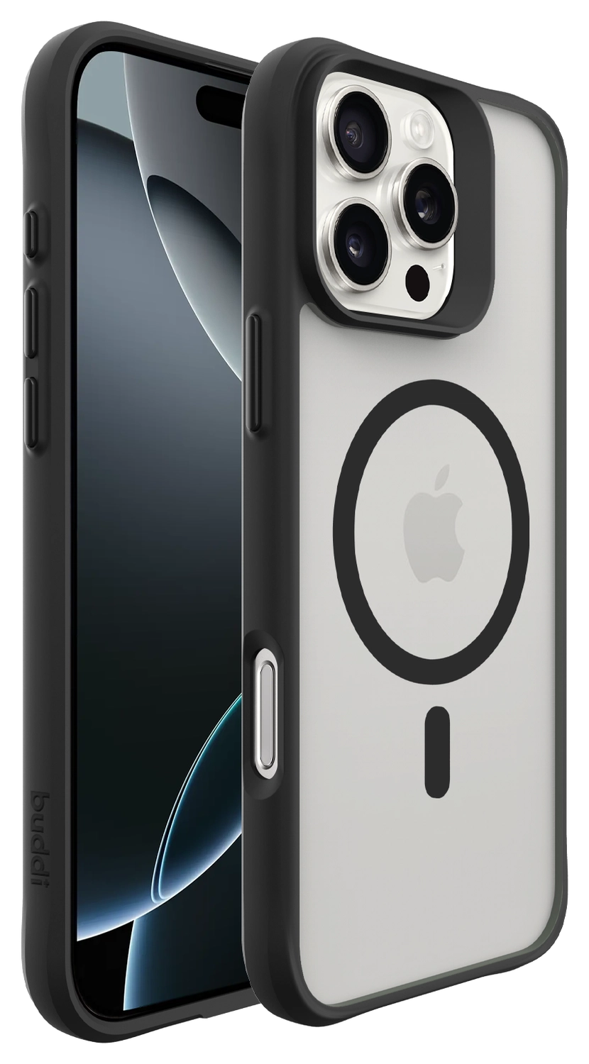 Buddi Hybrid Apple iPhone 16 Pro Max Hoesje MagSafe Back Cover Matte Zwart afbeelding 10