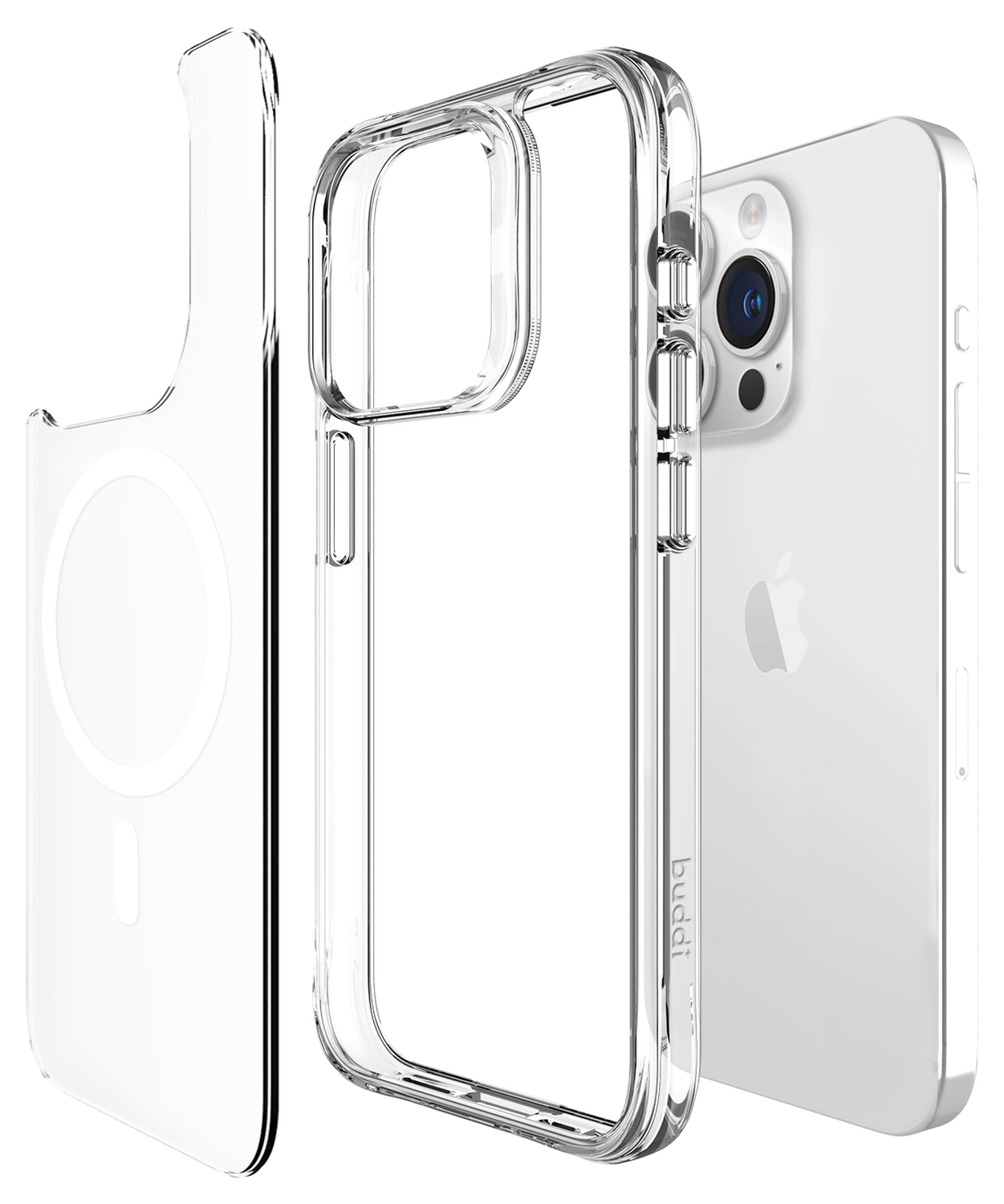 Buddi Core Apple iPhone 15 Pro Hoesje MagSafe Back Cover Transparant afbeelding 12