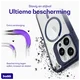 Buddi Hybrid Apple iPhone 15 Pro Hoesje MagSafe Back Cover Transparant Blauw afbeelding 3