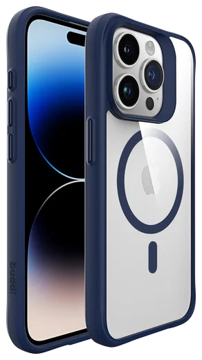 Buddi Hybrid Apple iPhone 15 Pro Hoesje MagSafe Back Cover Transparant Blauw afbeelding 10