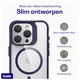 Buddi Hybrid Apple iPhone 15 Pro Hoesje MagSafe Back Cover Transparant Paars afbeelding 8