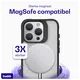 Buddi Hybrid Apple iPhone 15 Pro Hoesje MagSafe Back Cover Matte Zwart afbeelding 3