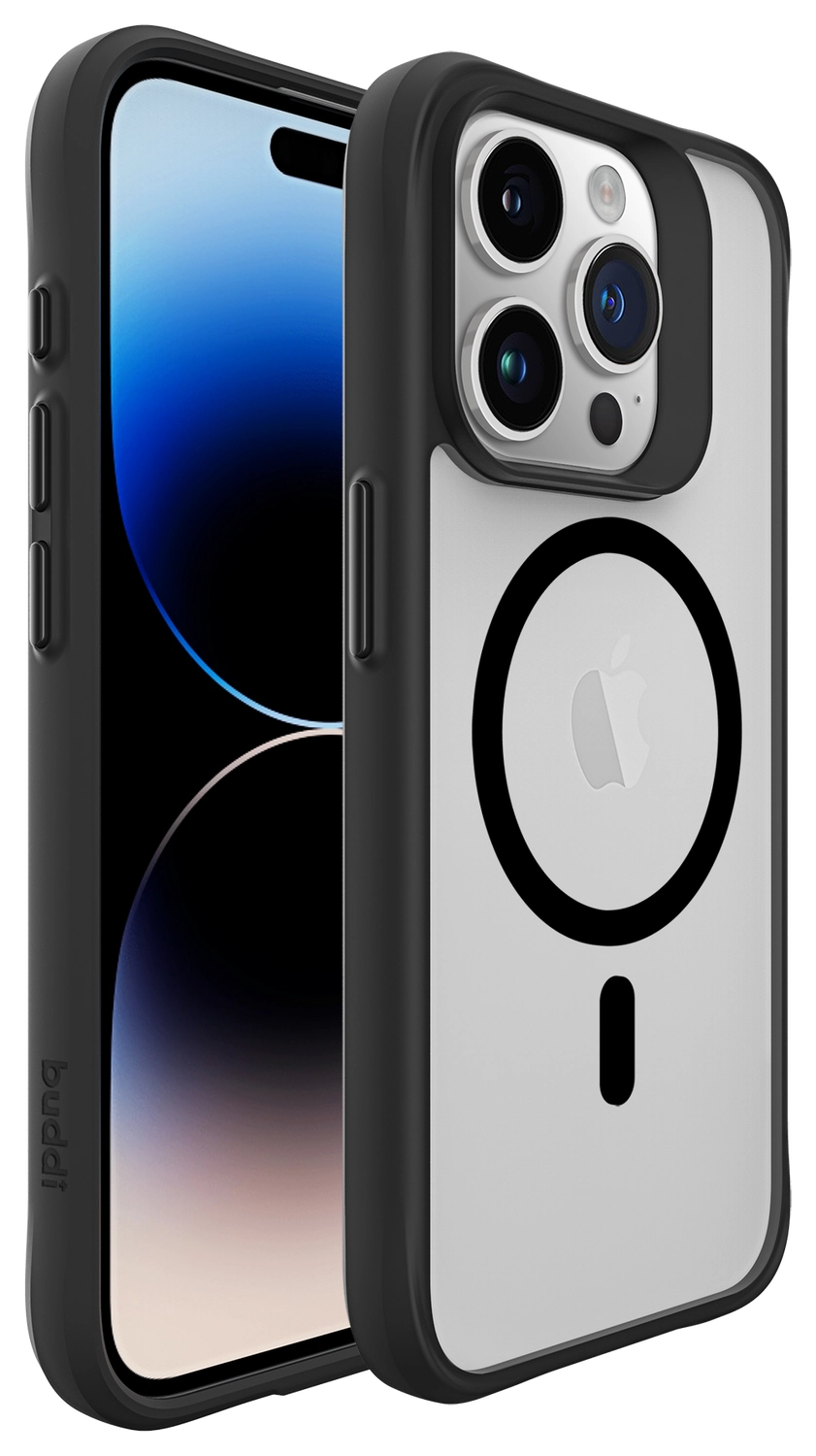 Buddi Hybrid Apple iPhone 15 Pro Hoesje MagSafe Back Cover Matte Zwart afbeelding 8