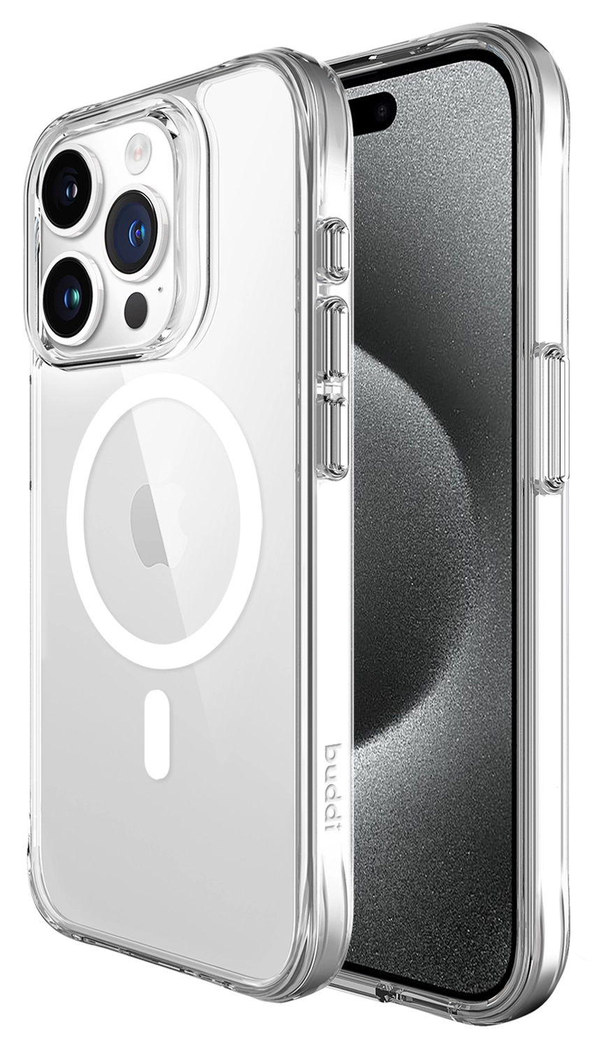 Buddi Core Apple iPhone 15 Pro Max Hoesje MagSafe Back Cover Transparant afbeelding 1