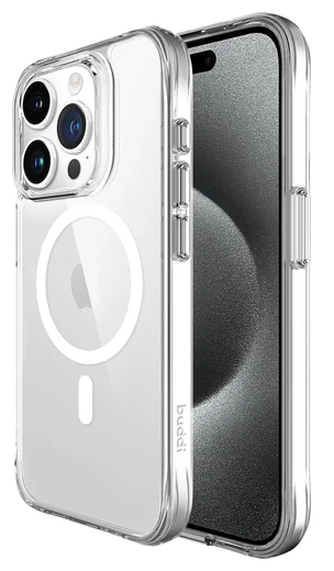 Buddi Core Apple iPhone 15 Pro Max Hoesje MagSafe Back Cover Transparant afbeelding 1
