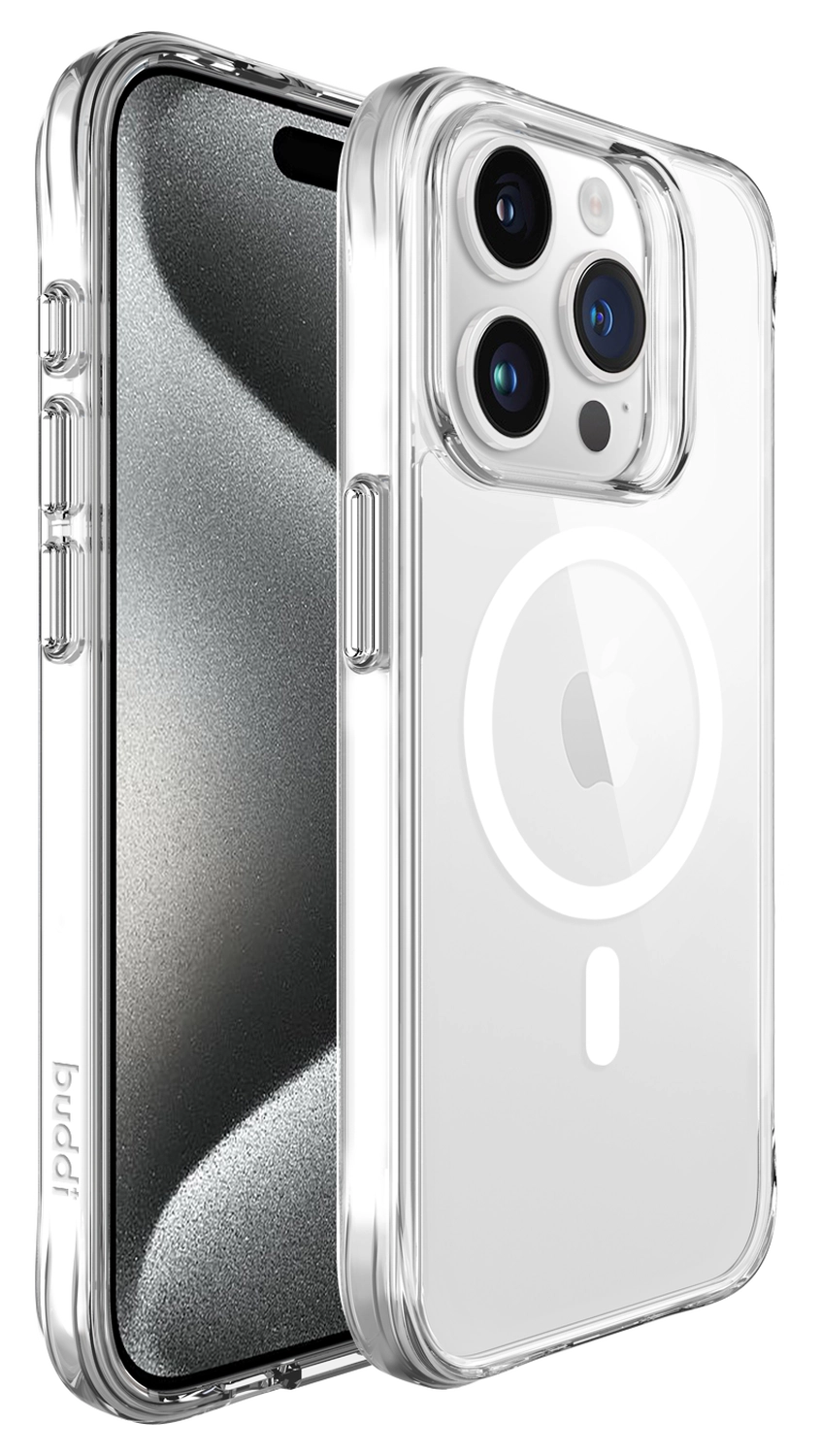 Buddi Core Apple iPhone 15 Pro Max Hoesje MagSafe Back Cover Transparant afbeelding 10