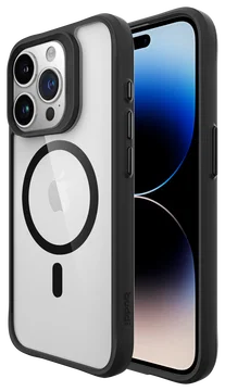 Buddi Hybrid Apple iPhone 15 Pro Max Hoesje MagSafe Back Cover Transparant Zwart