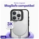 Buddi Hybrid Apple iPhone 15 Pro Max Hoesje MagSafe Back Cover Transparant Zwart afbeelding 3