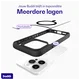 Buddi Hybrid Apple iPhone 15 Pro Max Hoesje MagSafe Back Cover Transparant Zwart afbeelding 8