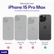 Buddi Hybrid Apple iPhone 15 Pro Max Hoesje MagSafe Back Cover Transparant Zwart afbeelding 12