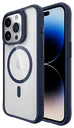 Buddi Hybrid Apple iPhone 15 Pro Max Hoesje MagSafe Back Cover Transparant Blauw