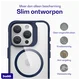 Buddi Hybrid Apple iPhone 15 Pro Max Hoesje MagSafe Back Cover Transparant Blauw afbeelding 4