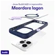 Buddi Hybrid Apple iPhone 15 Pro Max Hoesje MagSafe Back Cover Transparant Blauw afbeelding 5