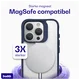 Buddi Hybrid Apple iPhone 15 Pro Max Hoesje MagSafe Back Cover Transparant Blauw afbeelding 7