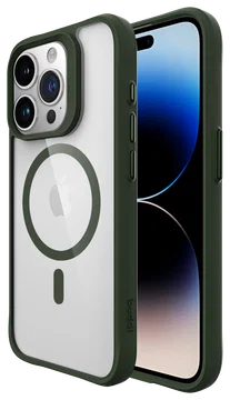 Buddi Hybrid Apple iPhone 15 Pro Max Hoesje MagSafe Back Cover Transparant Groen