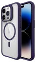 Buddi Hybrid Apple iPhone 15 Pro Max Hoesje MagSafe Back Cover Transparant Paars