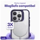 Buddi Hybrid Apple iPhone 15 Pro Max Hoesje MagSafe Back Cover Transparant Paars afbeelding 4