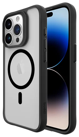 Buddi Hybrid Apple iPhone 15 Pro Max Hoesje MagSafe Back Cover Matte Zwart afbeelding 1