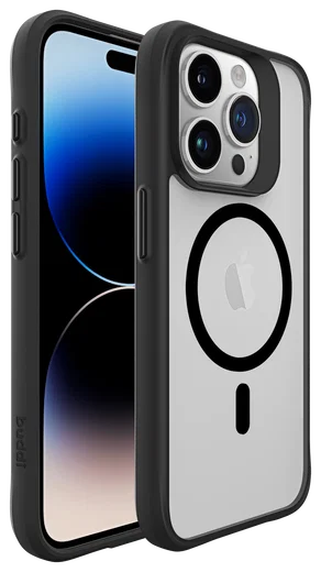 Buddi Hybrid Apple iPhone 15 Pro Max Hoesje MagSafe Back Cover Matte Zwart afbeelding 10