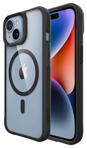 Buddi Hybrid Apple iPhone 15 / 14 / 13 Hoesje MagSafe Transparant Zwart afbeelding 1