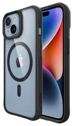 Buddi Hybrid Apple iPhone 15 / 14 / 13 Hoesje MagSafe Transparant Zwart afbeelding