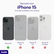 Buddi Hybrid Apple iPhone 15 / 14 / 13 Hoesje MagSafe Transparant Zwart afbeelding 5