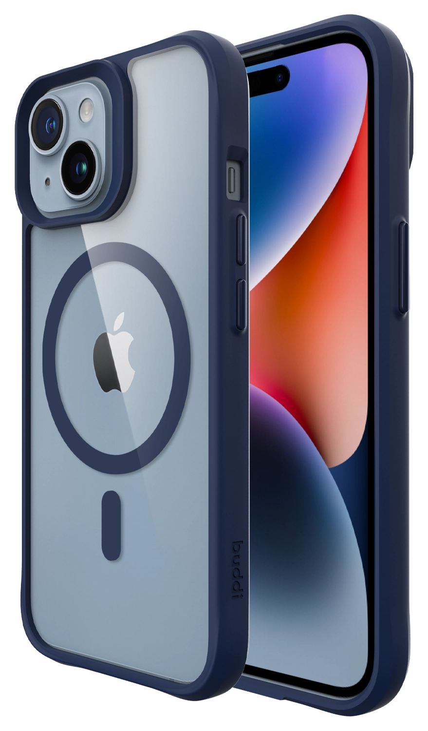 Buddi Hybrid Apple iPhone 15 / 14 / 13 Hoesje MagSafe Transparant Blauw afbeelding 1