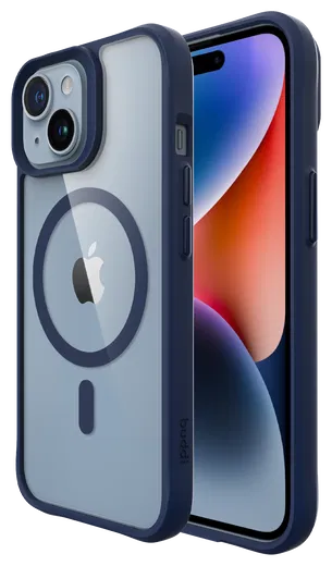 Buddi Hybrid Apple iPhone 15 / 14 / 13 Hoesje MagSafe Transparant Blauw afbeelding 1