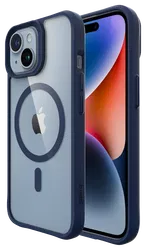 Buddi Hybrid Apple iPhone 15 / 14 / 13 Hoesje MagSafe Transparant Blauw afbeelding