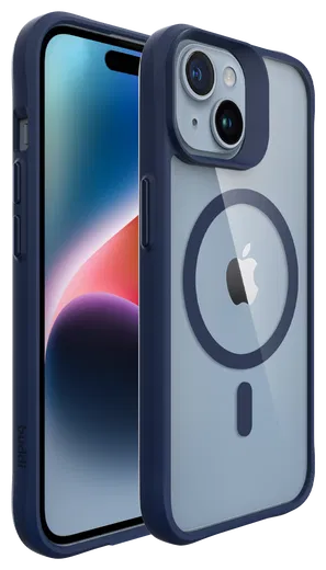 Buddi Hybrid Apple iPhone 15 / 14 / 13 Hoesje MagSafe Transparant Blauw afbeelding 8