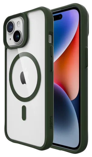 Buddi Hybrid Apple iPhone 15 / 14 / 13 Hoesje MagSafe Transparant Groen afbeelding 1