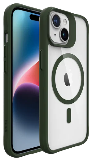 Buddi Hybrid Apple iPhone 15 / 14 / 13 Hoesje MagSafe Transparant Groen afbeelding 10