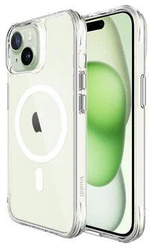 Buddi Core Apple iPhone 15 Hoesje MagSafe Back Cover Transparant