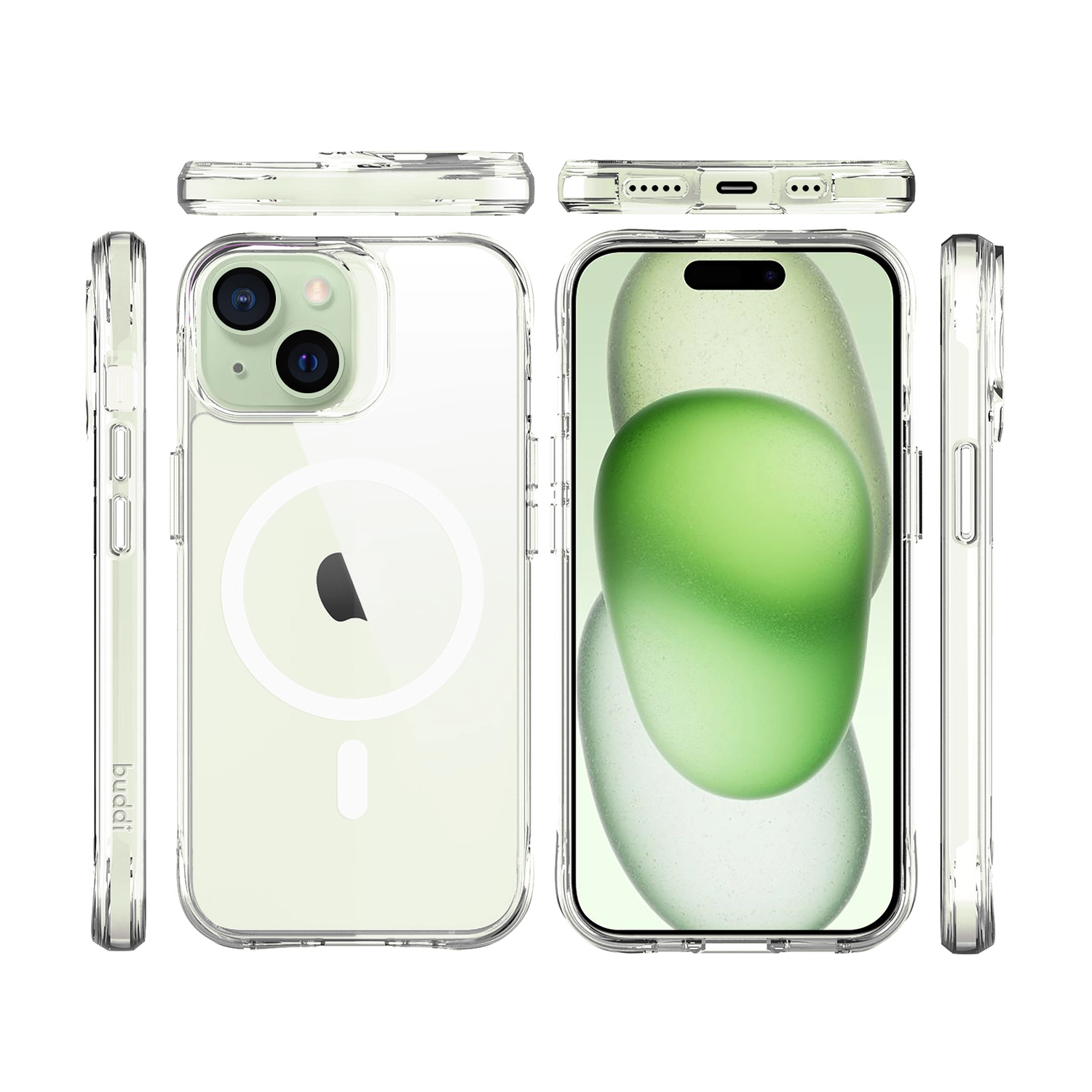 Buddi Core Apple iPhone 15 Hoesje MagSafe Back Cover Transparant afbeelding 12
