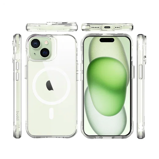Buddi Core Apple iPhone 15 Hoesje MagSafe Back Cover Transparant afbeelding 12