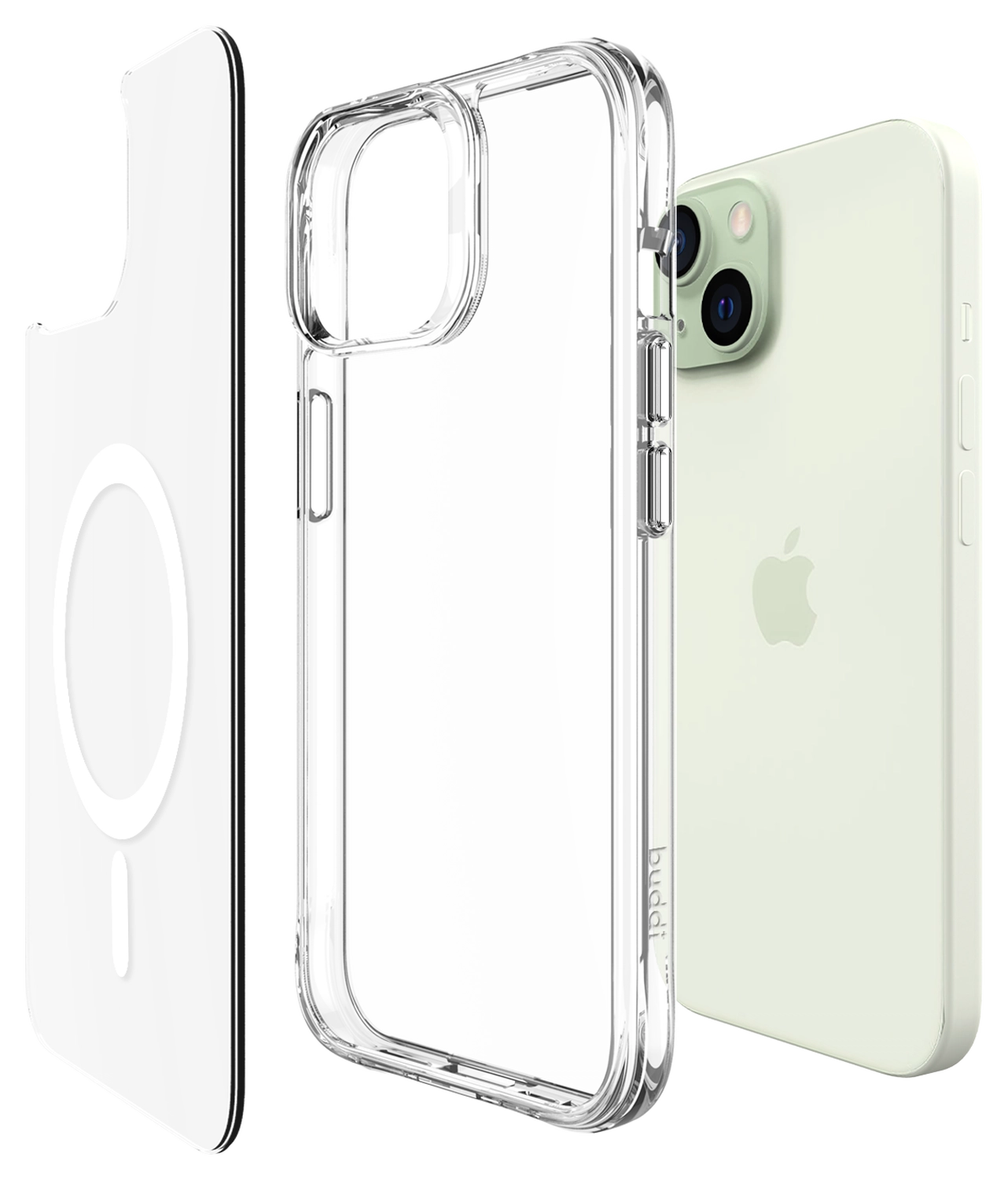 Buddi Core Apple iPhone 15 Hoesje MagSafe Back Cover Transparant afbeelding 10