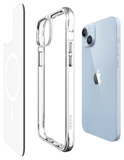 Buddi Core Apple iPhone 14 / 13 Hoesje MagSafe Back Cover Transparant afbeelding 10