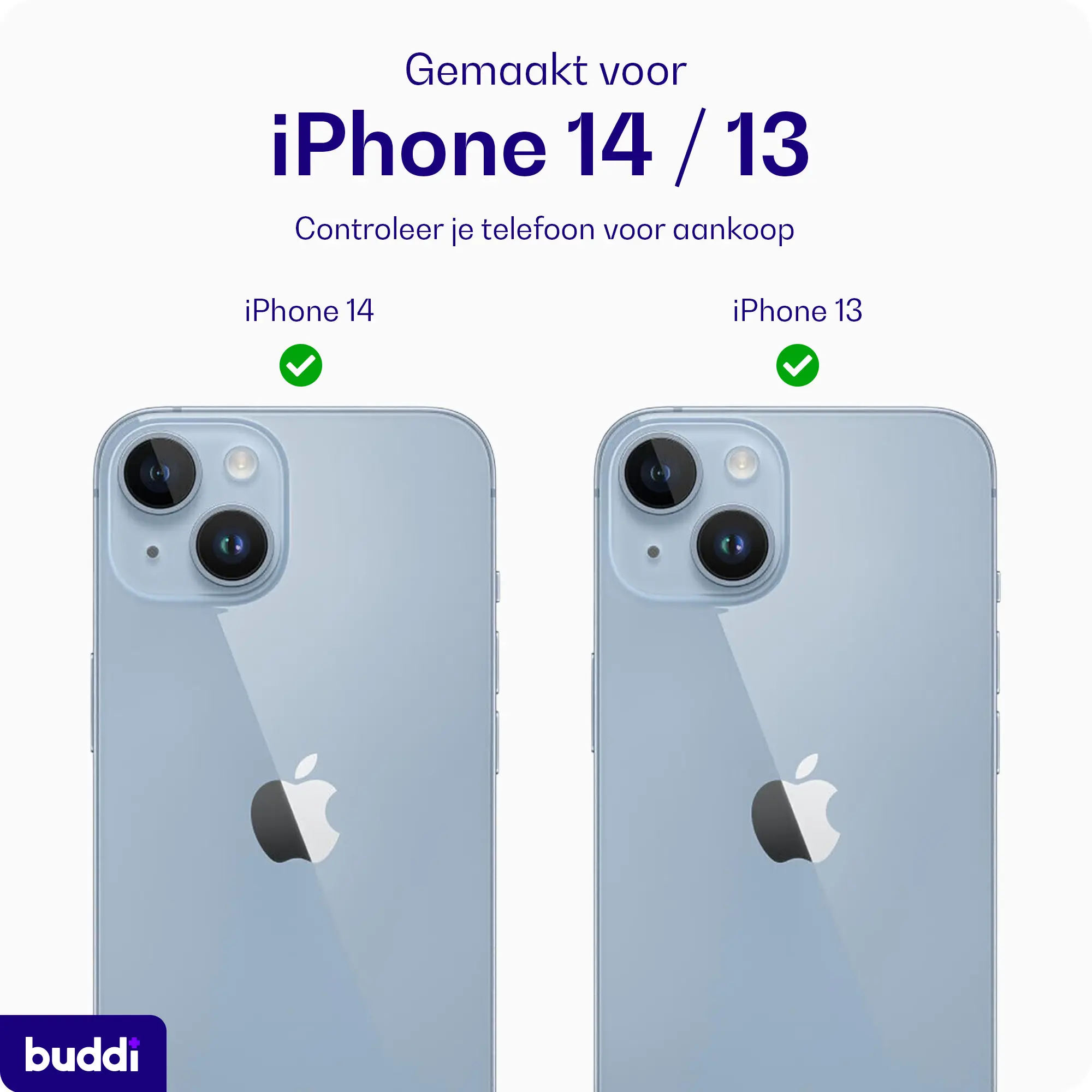 Buddi Core Apple iPhone 14 / 13 Hoesje MagSafe Back Cover Transparant afbeelding 2