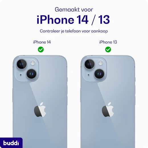 Buddi Core Apple iPhone 14 / 13 Hoesje MagSafe Back Cover Transparant afbeelding 2