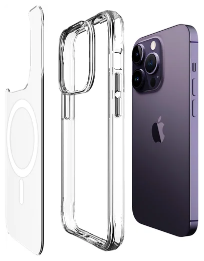 Buddi Core Apple iPhone 14 Pro Max Hoesje MagSafe Back Cover Transparant afbeelding 11