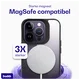 Buddi Hybrid Apple iPhone 14 Pro Max Hoesje MagSafe Back Cover Transparant Zwart afbeelding 4