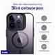 Buddi Hybrid Apple iPhone 14 Pro Max Hoesje MagSafe Back Cover Transparant Zwart afbeelding 7