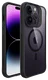 Buddi Hybrid Apple iPhone 14 Pro Max Hoesje MagSafe Back Cover Transparant Zwart afbeelding 9