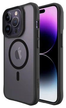 Buddi Hybrid Apple iPhone 14 Pro Max Hoesje MagSafe Back Cover Matte Zwart