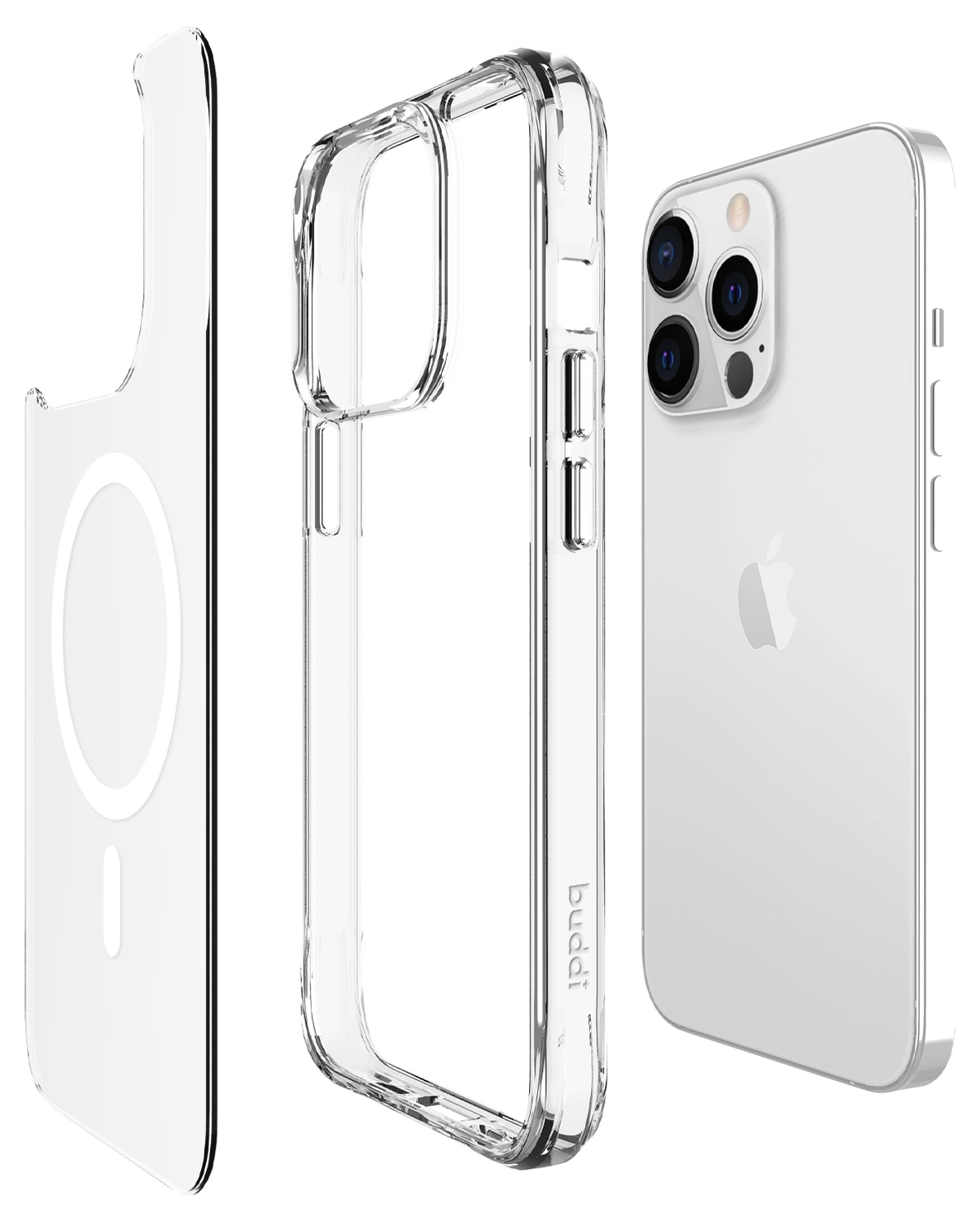 Buddi Core Apple iPhone 13 Pro Hoesje MagSafe Back Cover Transparant afbeelding 10