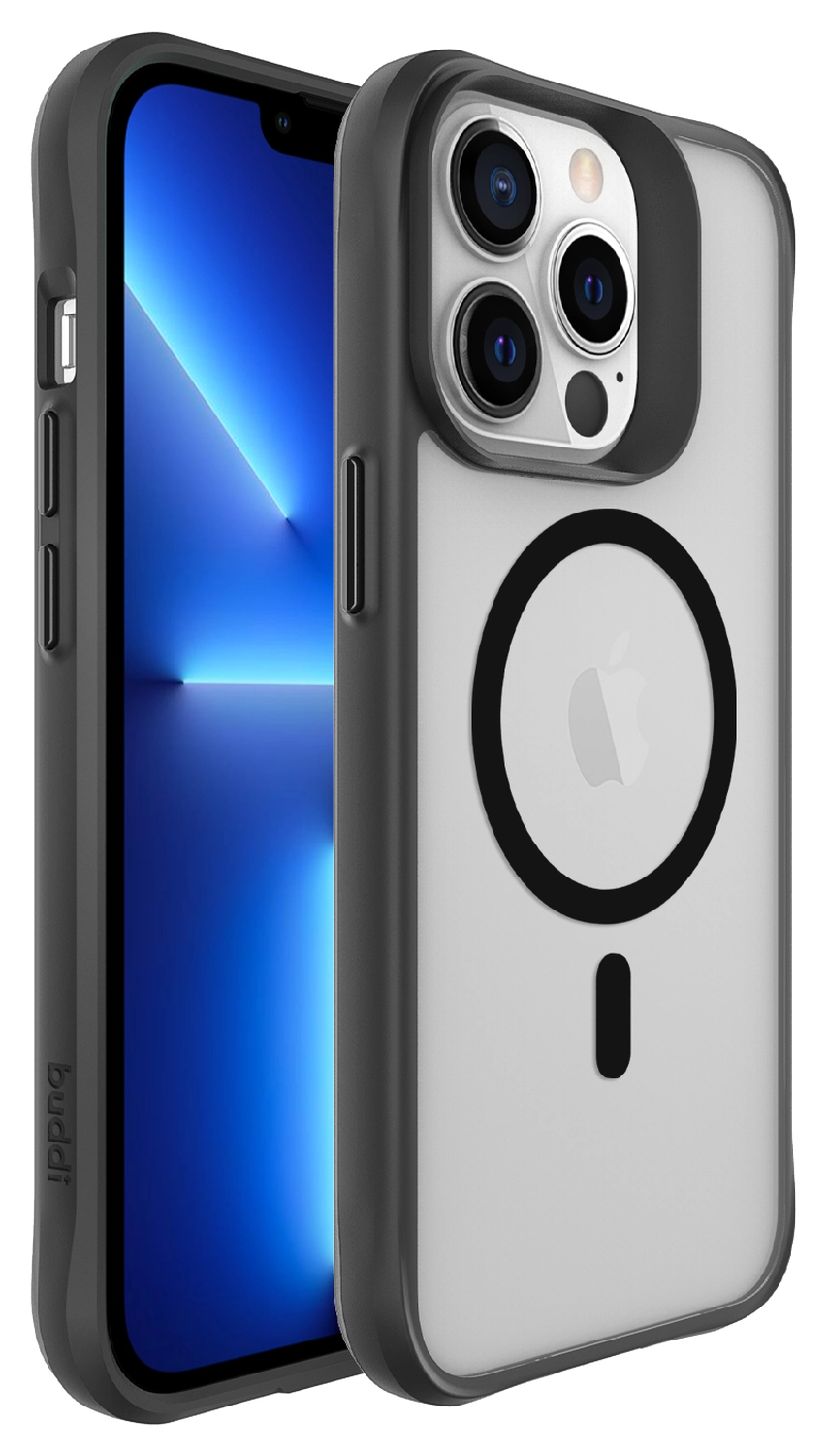 Buddi Hybrid Apple iPhone 13 Pro Hoesje MagSafe Back Cover Matte Zwart afbeelding 9