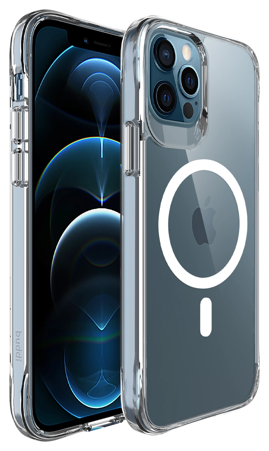 Buddi Core Apple iPhone 12 / 12 Pro Hoesje MagSafe Back Cover Transparant afbeelding 9