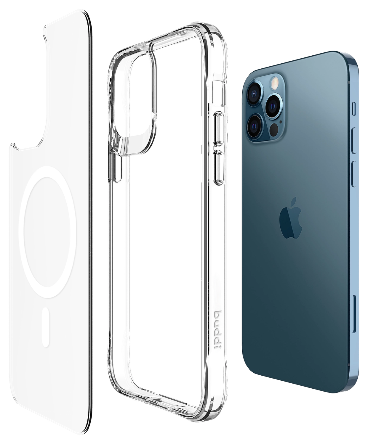 Buddi Core Apple iPhone 12 / 12 Pro Hoesje MagSafe Back Cover Transparant afbeelding 10