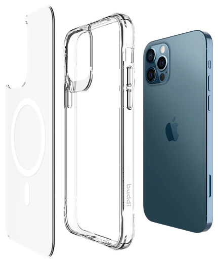 Buddi Core Apple iPhone 12 / 12 Pro Hoesje MagSafe Back Cover Transparant afbeelding 10