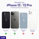 Buddi Hybrid Apple iPhone 12 / 12 Pro Hoesje MagSafe Transparant Zwart afbeelding 2